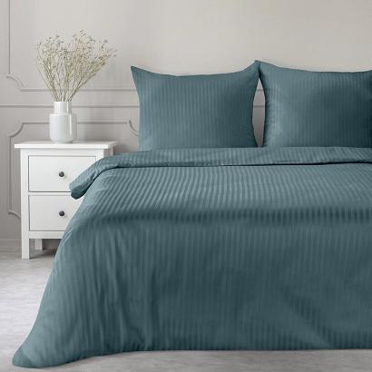 Pościel satynowa VERA 220x200 Eurofirany morski w prążki