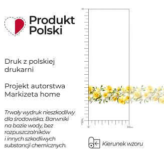 Firanka żakardowa na szelkach ŻONKILE 240x140 biała żółta