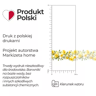 Firanka żakardowa na szelkach ŻONKILE 240x140 biała żółta