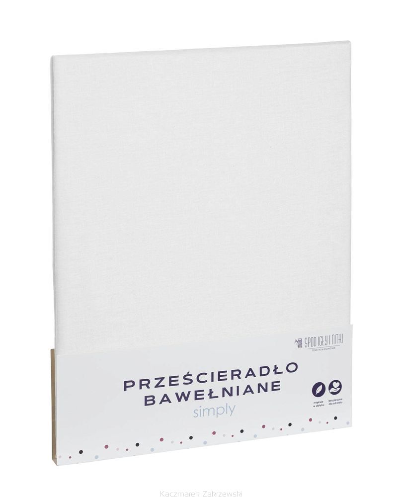 Prześcieradło bawełniana SIMPLY 160x200 biała