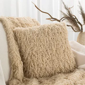 Koc narzuta ADORE 130x170 Eurofirany beżowy futrzany