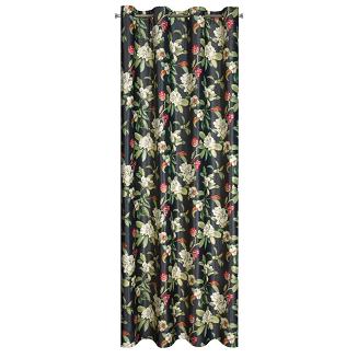 Zasłona gotowa na przelotkach ALEA 140x250 Eurofirany czarny/oliwkowy