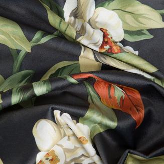 Zasłona gotowa na przelotkach ALEA 140x250 Eurofirany czarny/oliwkowy