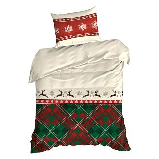 Komplet pościeli świąteczny POS 140x200 Eurofirany czerwony