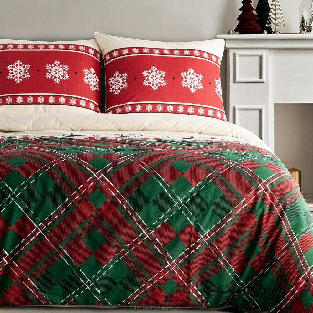 Komplet pościeli świąteczny POS 140x200 Eurofirany czerwony