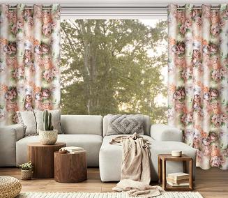 Zasłona gotowa na przelotkach ALTEA 140x250 Eurofirany wielokolorowy