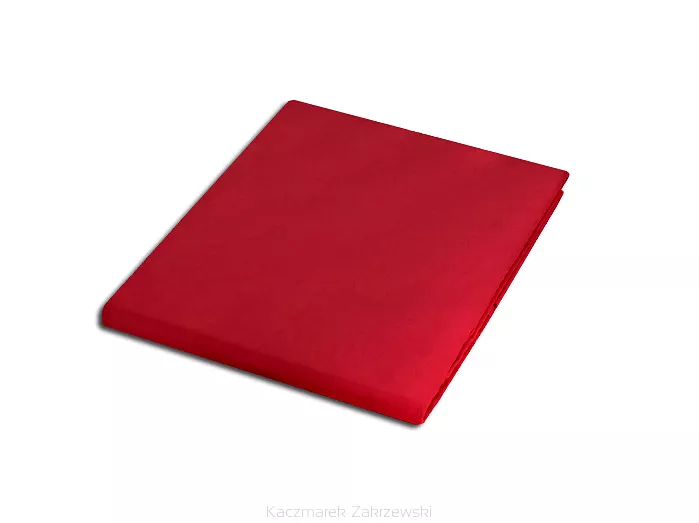 Prześcieradło satyna bawełniana bez gumki 160x220 czerwone