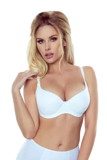 Biustonosz push-up gładki Clarissa biały