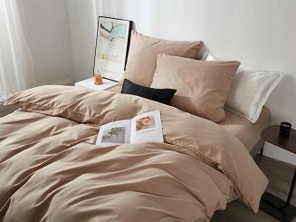 Pościel satyna bawełniana Queen Premium 140x200 biała ze złotą lamówką