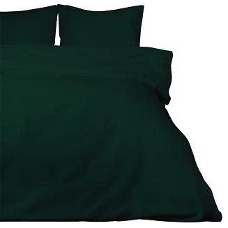 Pościel satyna bawełniana 160x200 jednobarwna butelkowa zieleń