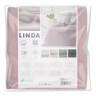 Koc narzuta LINDA 200x220 Eurofirany różowy