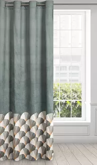 Zasłona gotowa na przelotkach GINA 140x250 Design91 stalowy