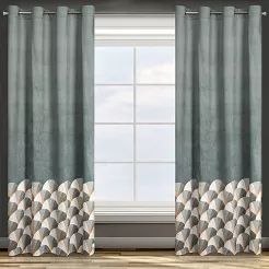 Zasłona gotowa na przelotkach GINA 140x250 Design91 stalowy