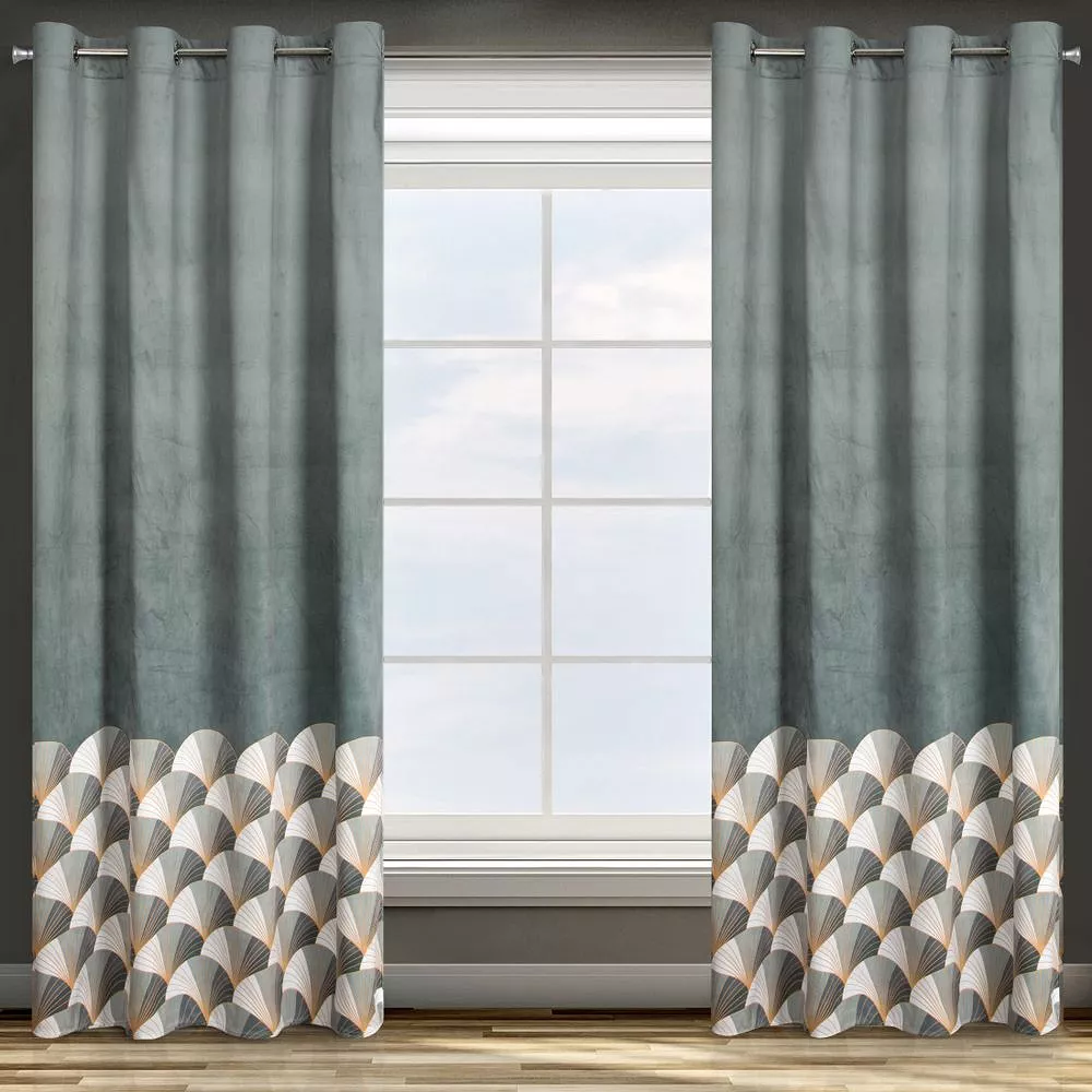 Zasłona gotowa na przelotkach GINA 140x250 Design91 stalowy