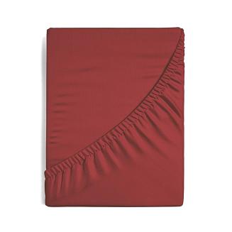 Prześcieradło satynowe z gumką NOVA3 140x200x30 Eurofirany czerwony