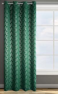 Zasłona gotowa na przelotkach POLI 140x250 Design91 zielony