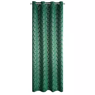 Zasłona gotowa na przelotkach POLI 140x250 Design91 zielony