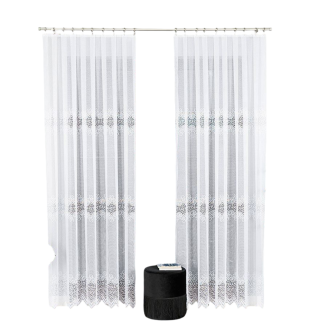 Firanka żakardowa gotowa na żabki VIOLETTA 300x250 biała