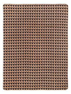 Koc bawełniano-akrylowy 150x200 beżowy czarny pepitka