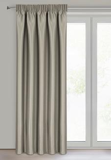 Zasłona gotowa na taśmie SELINA 140x270 Eurofirany ciemnobeżowy