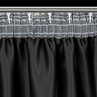 Zasłona gotowa na taśmie SELINA 140x270 Eurofirany ciemnobeżowy