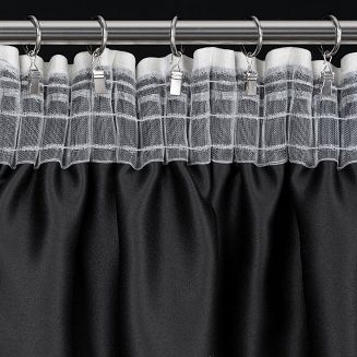 Zasłona gotowa na taśmie SELINA 140x270 Eurofirany ciemnobeżowy