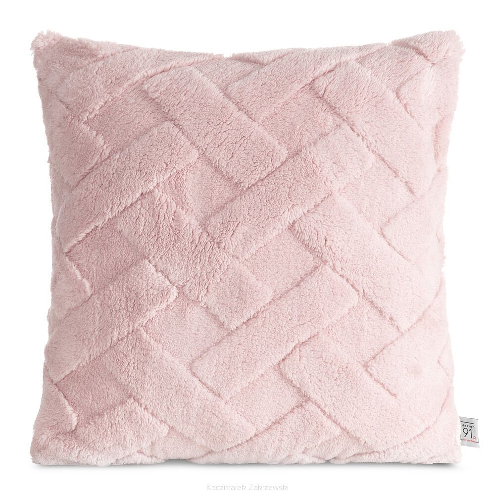 Poszewka dekoracyjna CARO 45x45 Design91 pudrowy róż
