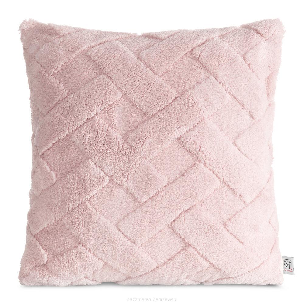 Poszewka dekoracyjna CARO 45x45 Design91 pudrowy róż