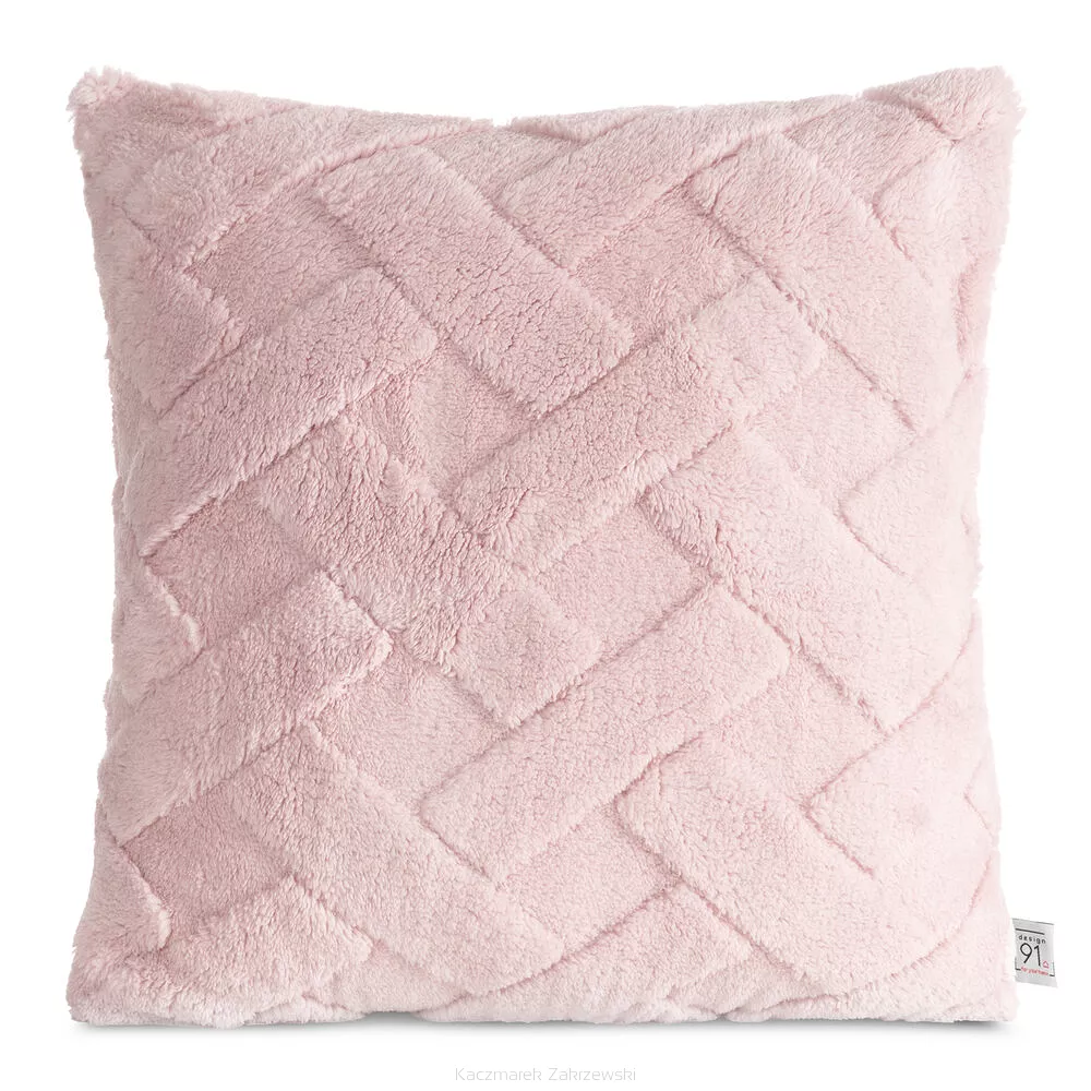 Poszewka dekoracyjna CARO 45x45 Design91 pudrowy róż