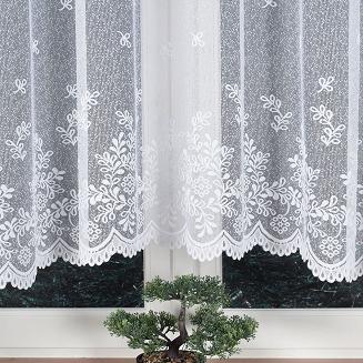 Firanka żakardowa gotowa na żabki KAROLINA 400x170 biała