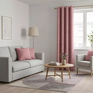 Zasłona gotowa na przelotkach MILAS 140x260 ciemnopudrowa