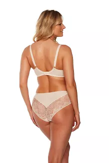 Biustonosz z koronką Semi-Soft Leandra 1241 półusztywniany beżowy