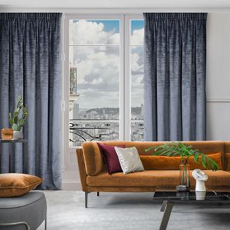 Zasłona gotowa na taśmie DARIA 140x270 Eurofirany stalowy