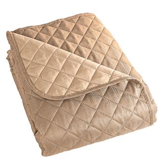 Narzuta dekoracyjna JODEŁKA 220x240 pikowana ciemnobeżowa