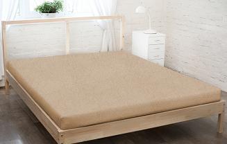 Prześcieradło frotte z gumką 140x200 cappuccino GRUBE