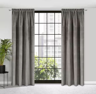 Zasłona gotowa na taśmie MILO 140x300 Eurofirany popielaty