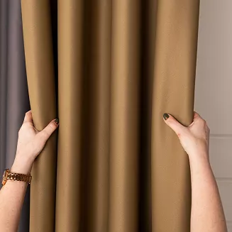 Zasłona gotowa typu blackout na przelotkach DONA 140x 250 khaki