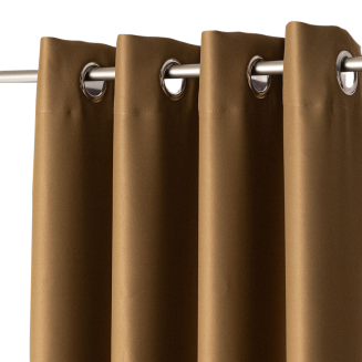 Zasłona gotowa typu blackout na przelotkach DONA 140x250 khaki