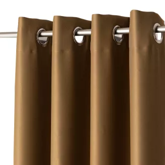 Zasłona gotowa typu blackout na przelotkach DONA 140x250 khaki