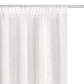 Firana gotowa na taśmie FROST 140x270 biała ze srebrną nitką