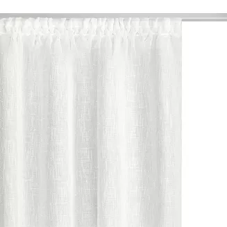 Firana gotowa na taśmie FROST 140x270 biała ze srebrną nitką