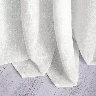 Firana gotowa na taśmie FROST 140x270 biała ze srebrną nitką