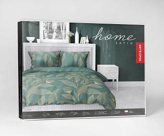 Pościel satynowa 200x220 ciemnozielona złota kwiaty