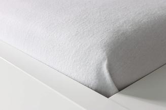 Prześcieradło flanelowe bez gumki 180x200 białe