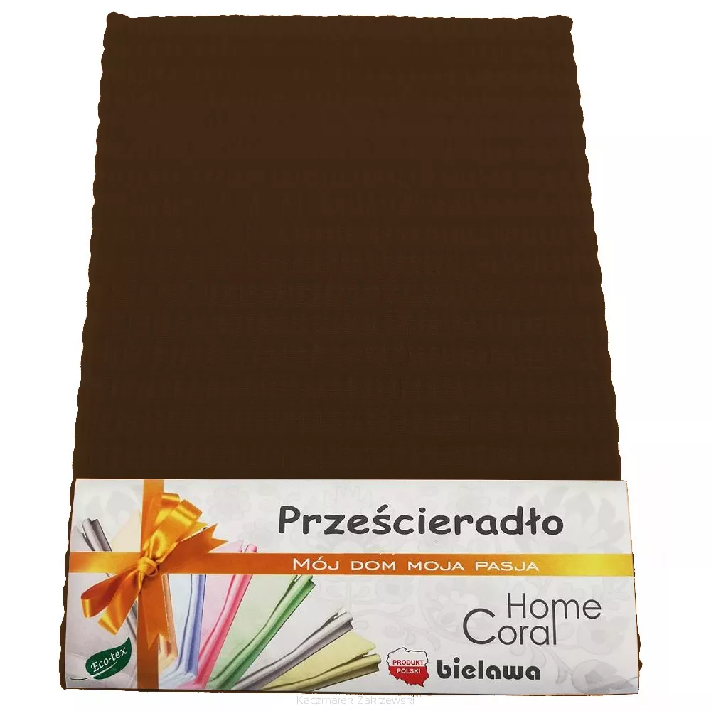 Prześcieradło z kory 160x200 100% bawełna brązowe