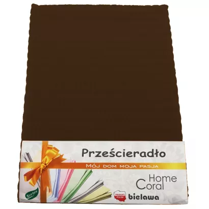 Prześcieradło z kory 160x200 100% bawełna brązowe