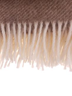 Koc z wełny nowozelandzkiej MAGDA 150x200 diagonalny beżowy