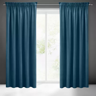 Zasłona gotowa na taśmie SIBEL 140x270 Pierre Cardin Eurofirany ciemnoniebieska