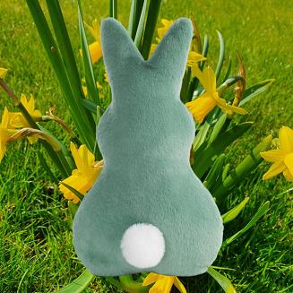 Poduszka dekoracyjna WIOSNA 21x41 Eurofirany szałwiowa wielkanocny zajączek