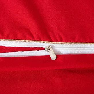 Pościel Queen 160x200 czerwona ze złotą lamówką bizą